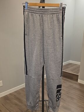adidas Light Gray Sweatpants with Logo Tag